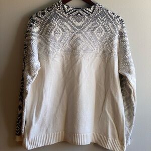 J. Jill Cotton Blend Pullover Crewneck Sweater Size Medium
